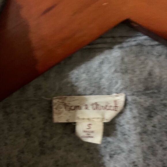 Hem & Thread asymmetrical design zip up vest Size women’s Small / Black & Grey - Picture 8 of 9